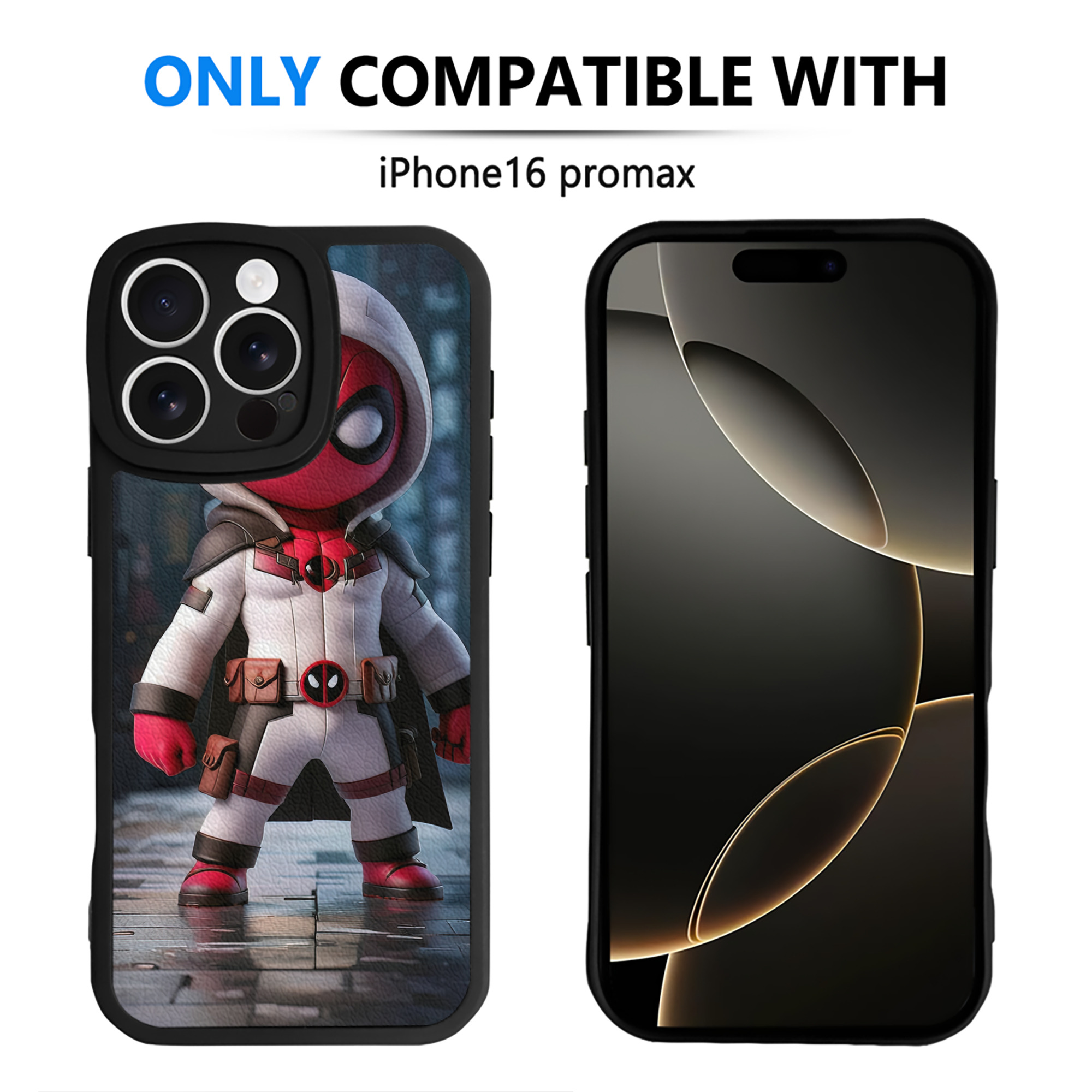 （画像用） Deadpool デッドプール 【iPhone 16シリーズ対応】シリコンスマホケース（レザー調） 材質：シリコン